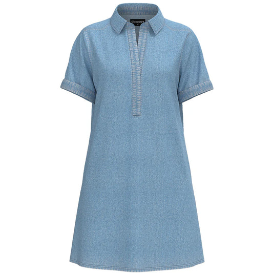 Denali Denim Chambray Shirt- Ladies Blue/black