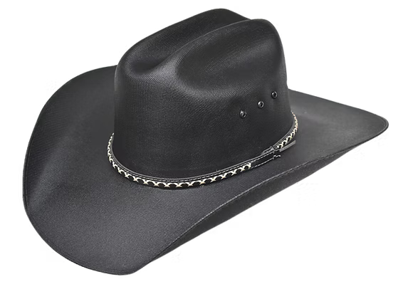 Folsom Canvas Straw w/ Cheyenne Leather band & Elastic Sweatband