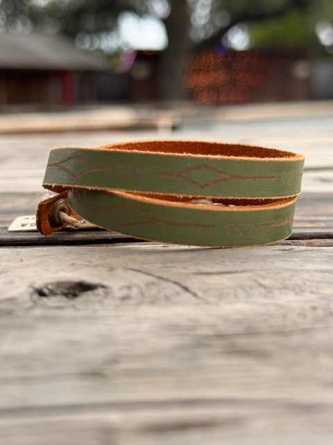 Olive Double Wrap Laser Diamond Bracelet