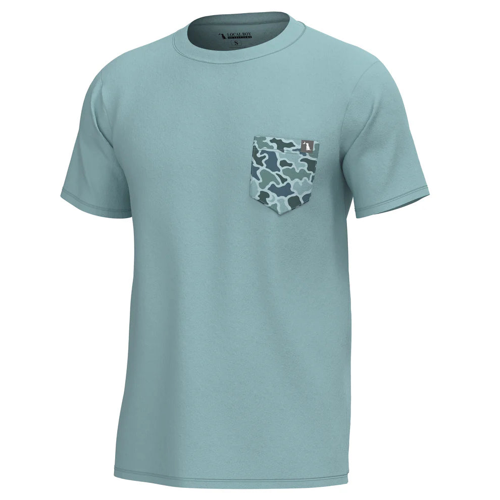 Local Boy MDMC S/S Heather Blend Crew - Dark Mint