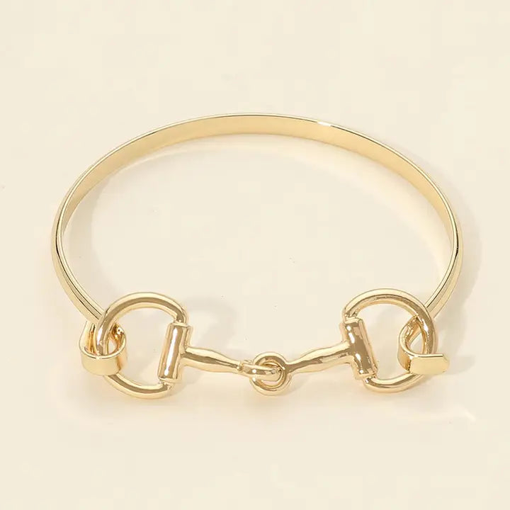 Snaffle Bit Cuff Gold