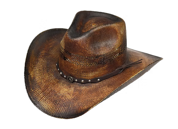 Holt Pinched Front, Vented Rust Bangora w/ studded hatband