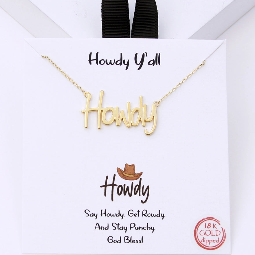 Howdy Necklace - gold