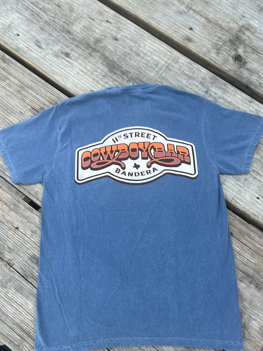 Pocket tee w/Retro logo