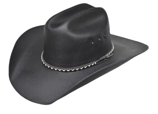 Folsom  Canvas Straw w/ Cheyenne Leather band &  Elastic Sweatband