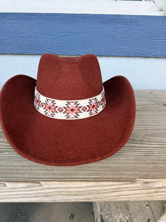 FASHION COWBOY HAT W BAND