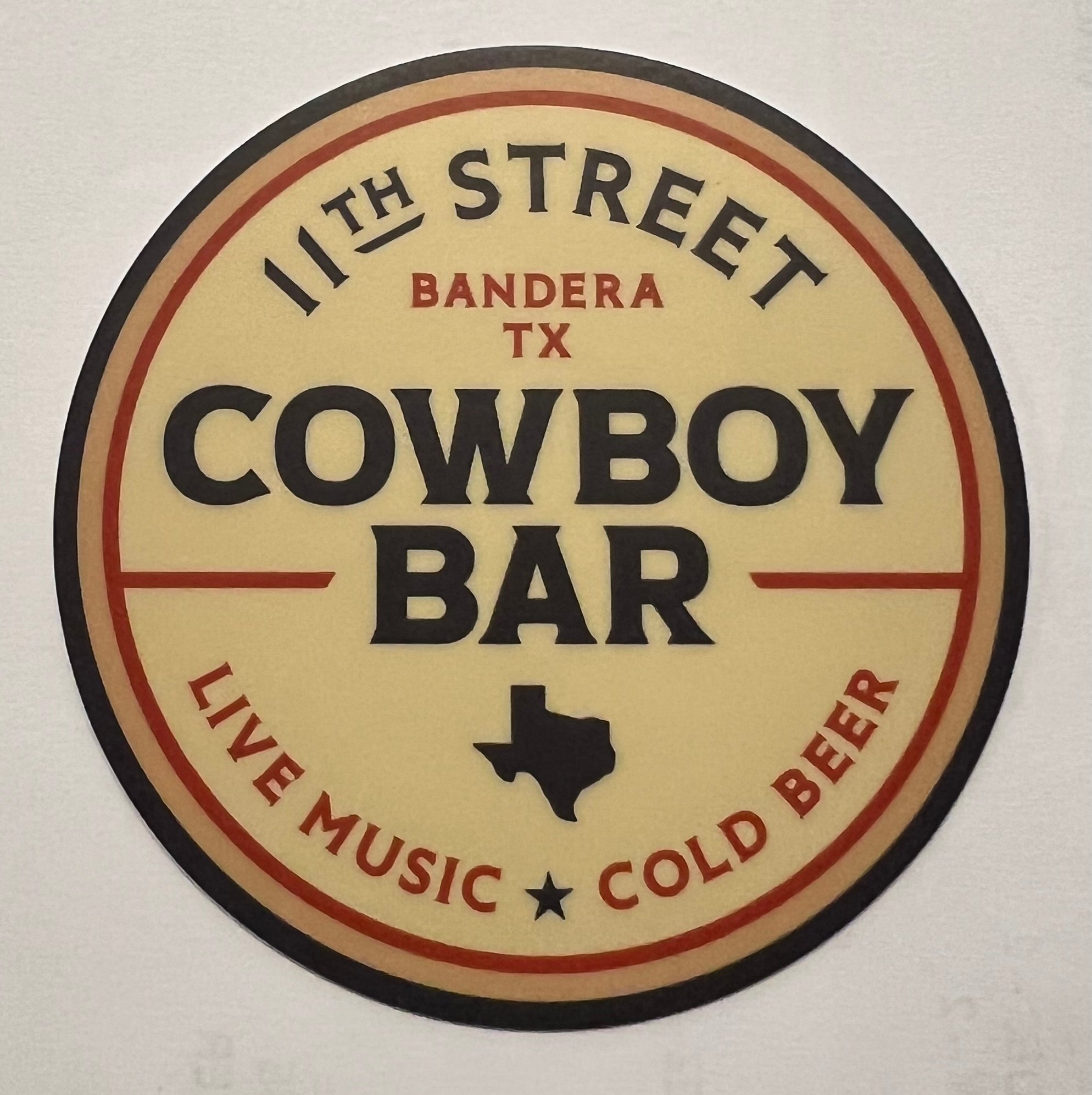 Sticker - Round 2X2 (small) – 11th Street Cowboy Bar - El Vaquero ...