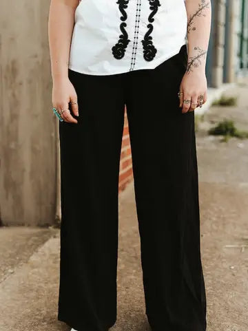 Wide Leg Black Pants