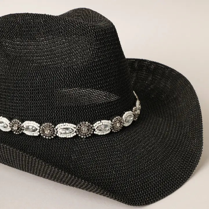 Black Durango Cow boy Hat w/ Jeweled hat band
