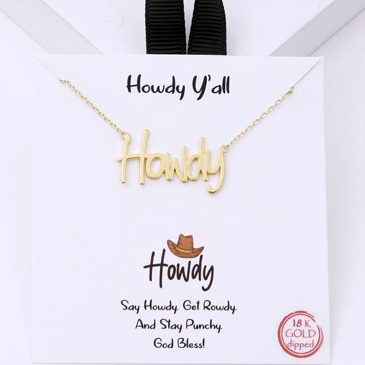 Howdy Necklace - gold