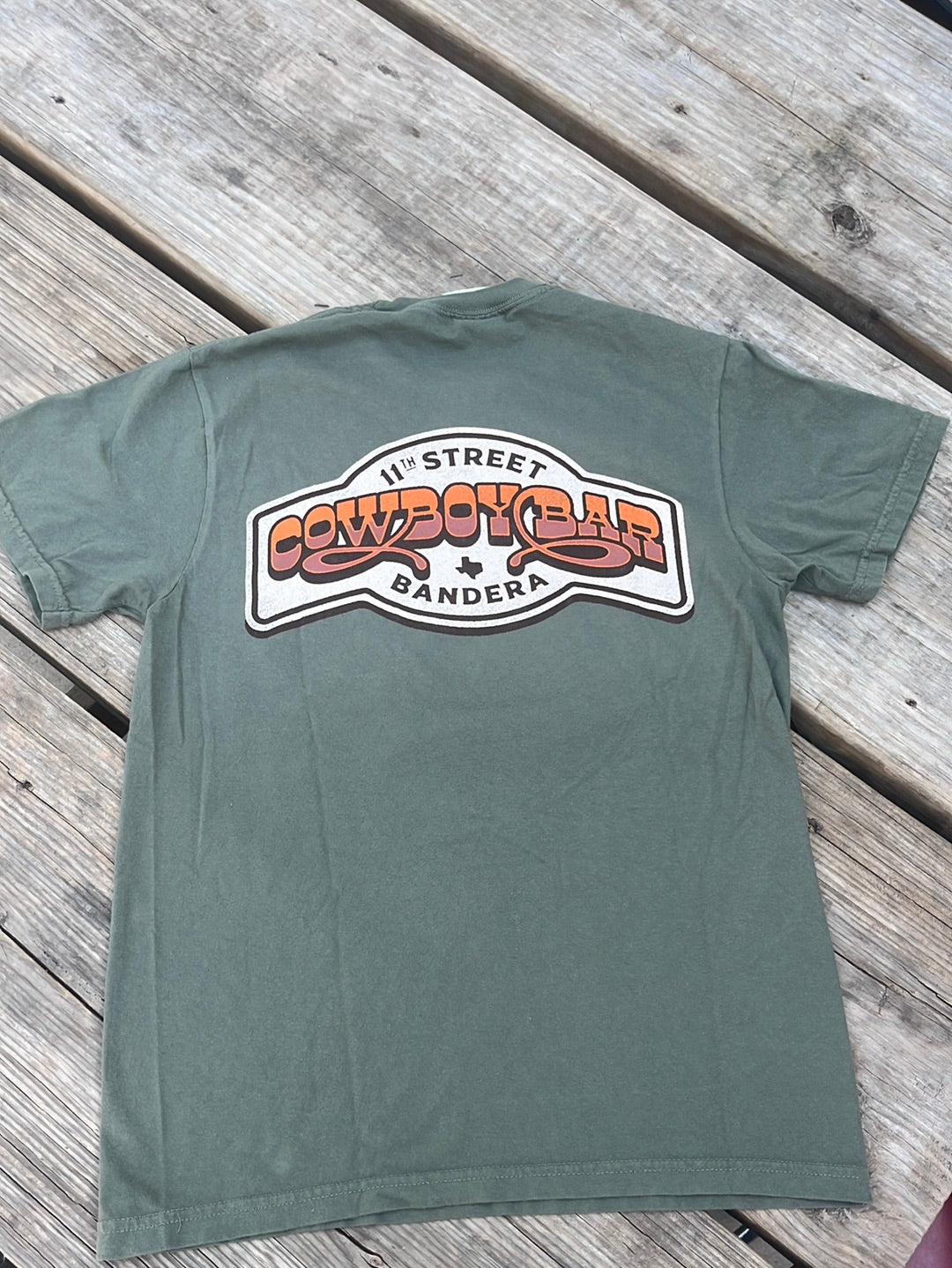 Pocket tee w/Retro logo