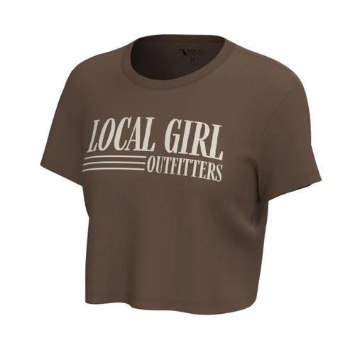LG Farmland Graphic Crop SS Tee -Expresso